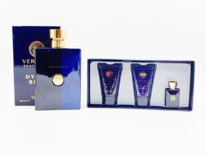 VERSACE DYLAN BLUE Pour Homme Eau de Toilette 200 ml + IN REGALO Miniatura 5ml + Bath & Shower Gel 25ml + After Shave 25ml